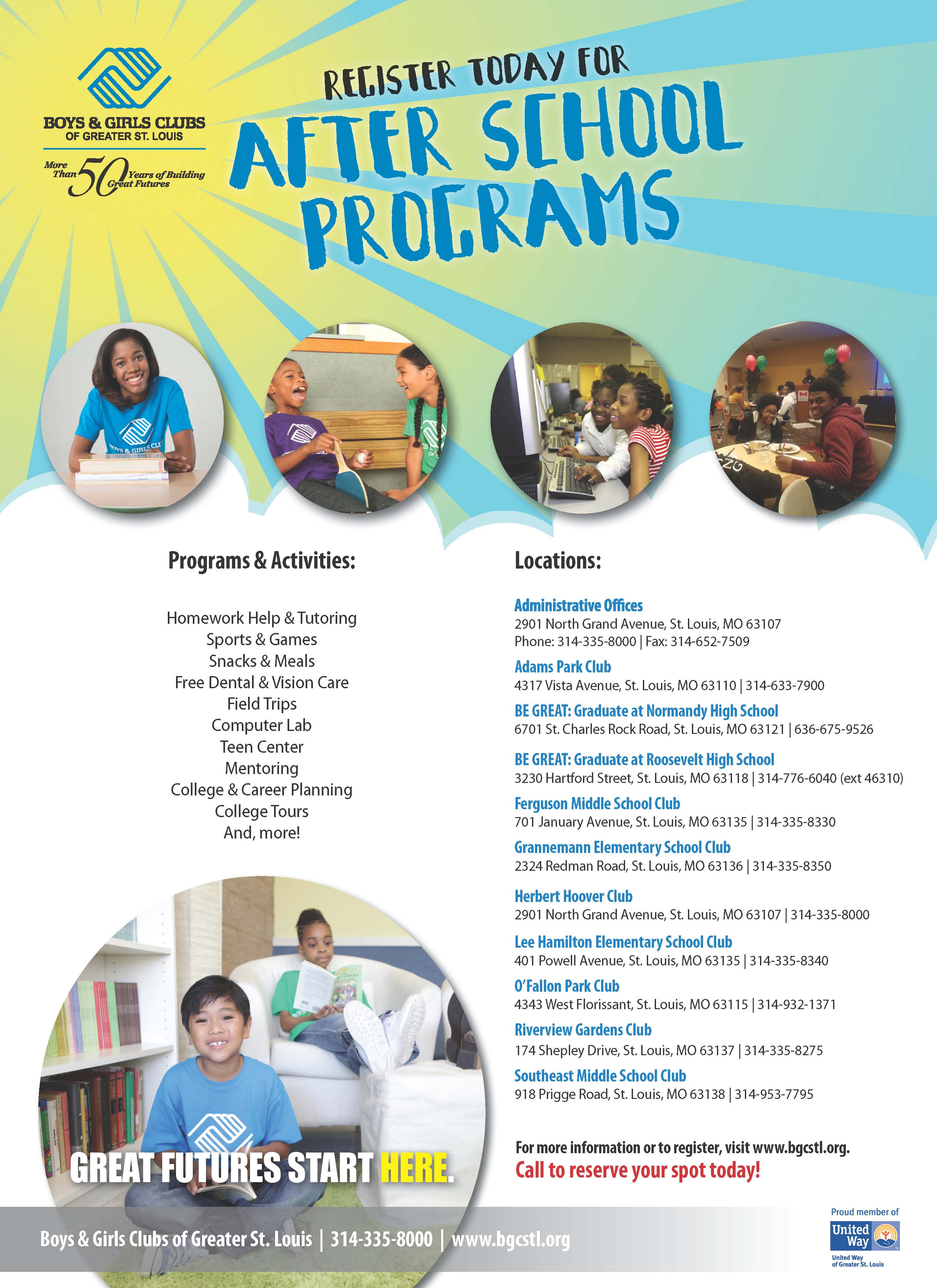 after school programs boys girls clubs programs after high school