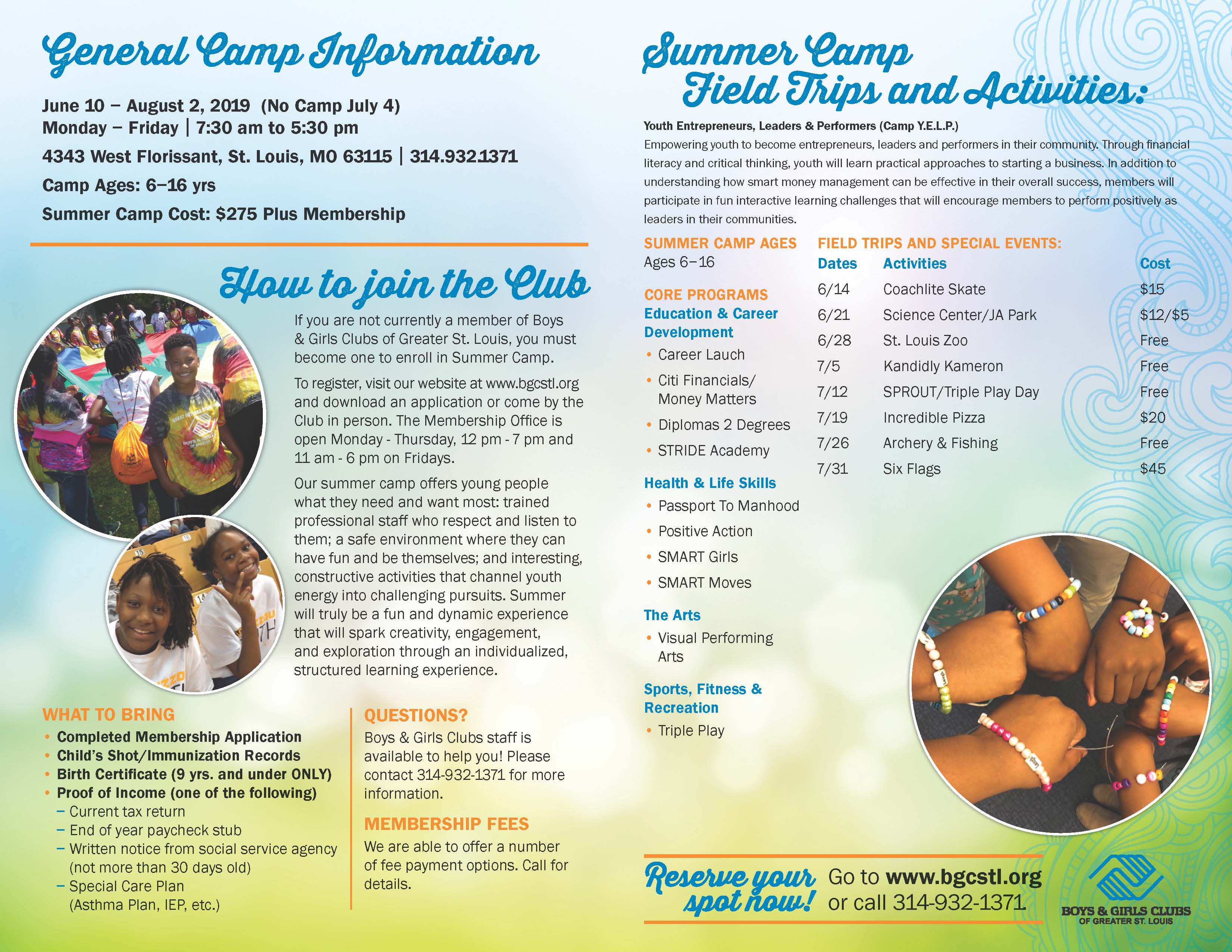 summer camp boys girls clubs summer camp brochures