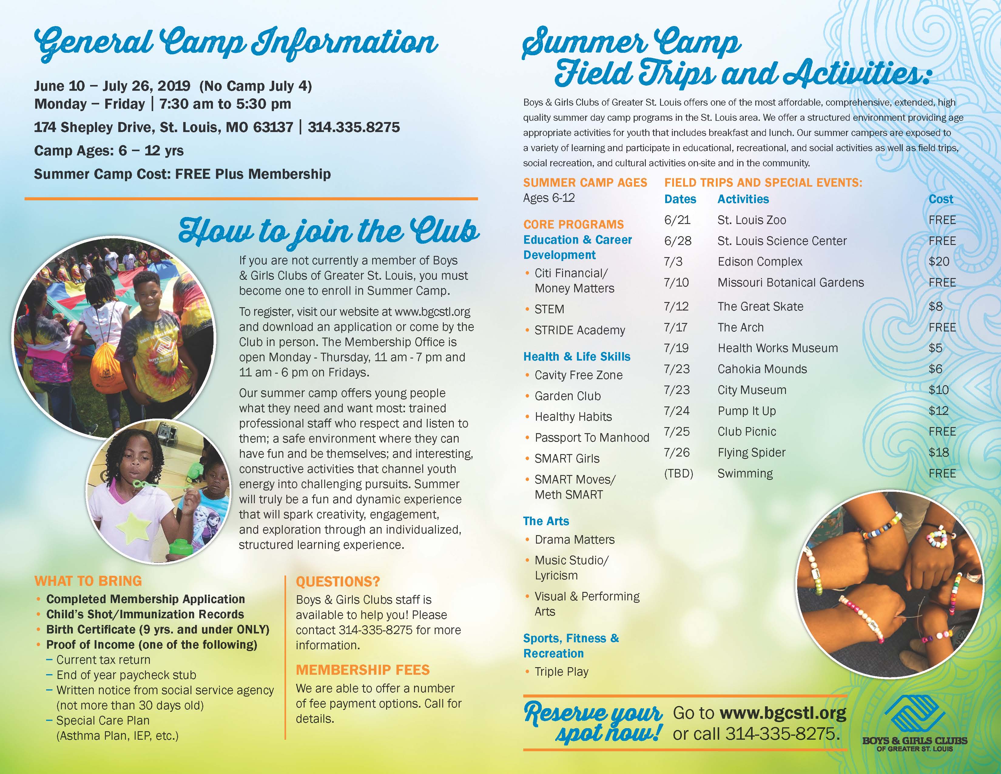 summer camp boys girls clubs summer camp brochures